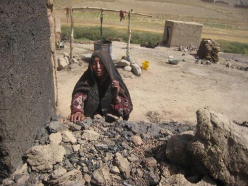 Hazara home burned and looted by Kuchi