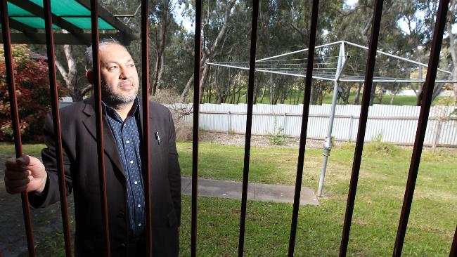 Afghani refugee Hussain Razait at the Inverbrackie detention centre site yesterday. Picture: TAIT SCHMAAL