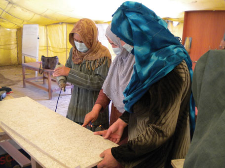 Hazara women not strangers to tools of the trade.