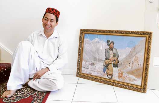 Born leader: Mosa Gherjestani is following in the footsteps of his renowned father Issa Gharjistani (pictured) who helped lead the Hazara people in Afghanistan people before he was assassinated in 1992.Picture: Carlos Furtado