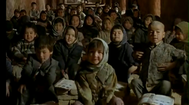 Iran: Hazara children's face in a short film by Samira Makhmalbaf